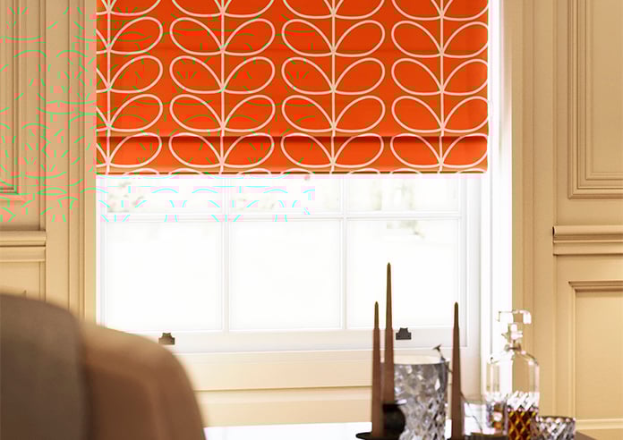 Orla Kiely Jumbo Linear Stem, Persimmon - Twist&Fit Roman Blind - Image 5